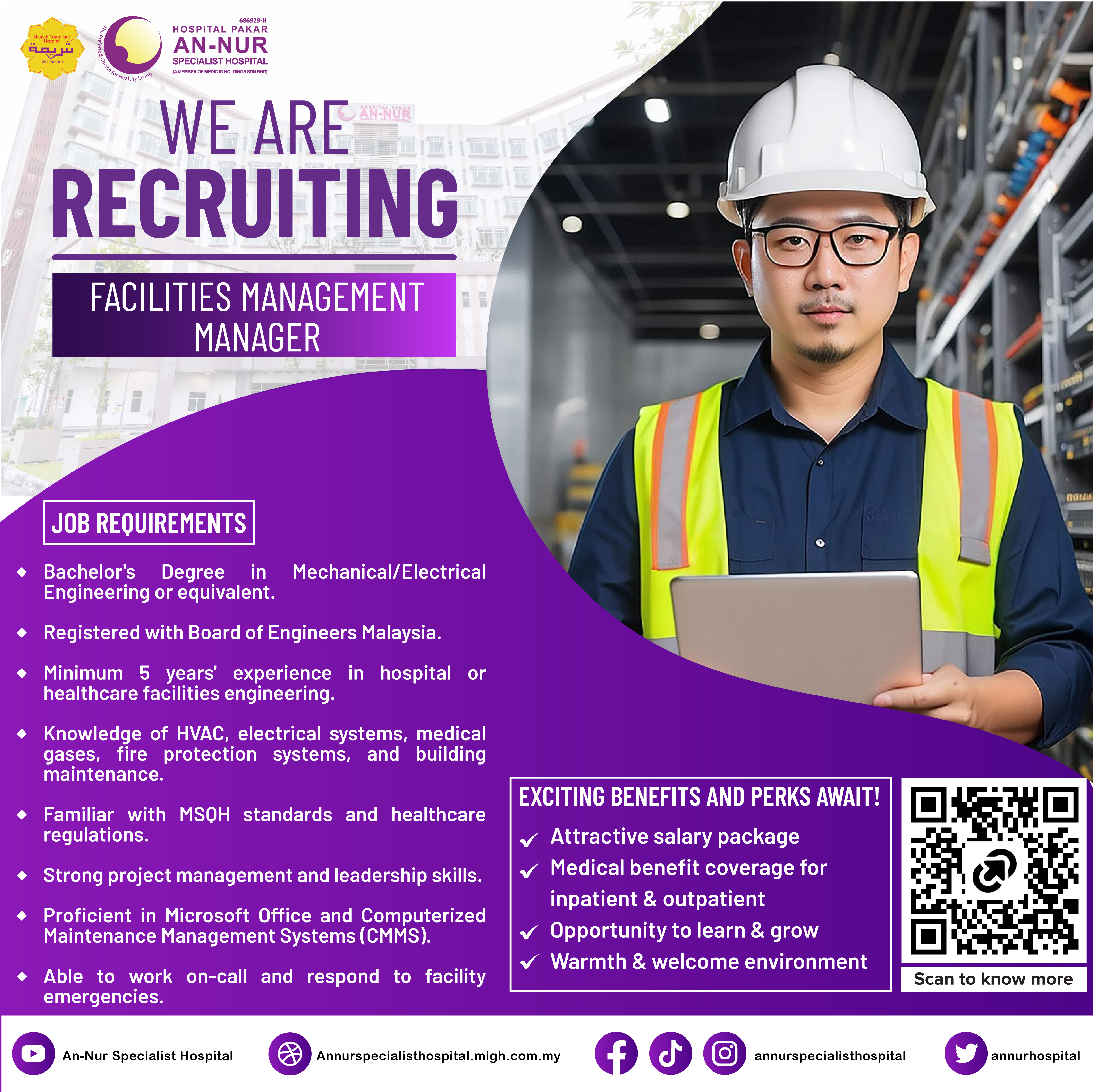 Quantity Surveyor — Jawatan Kosong Hospital Pakar An-Nur Bangi