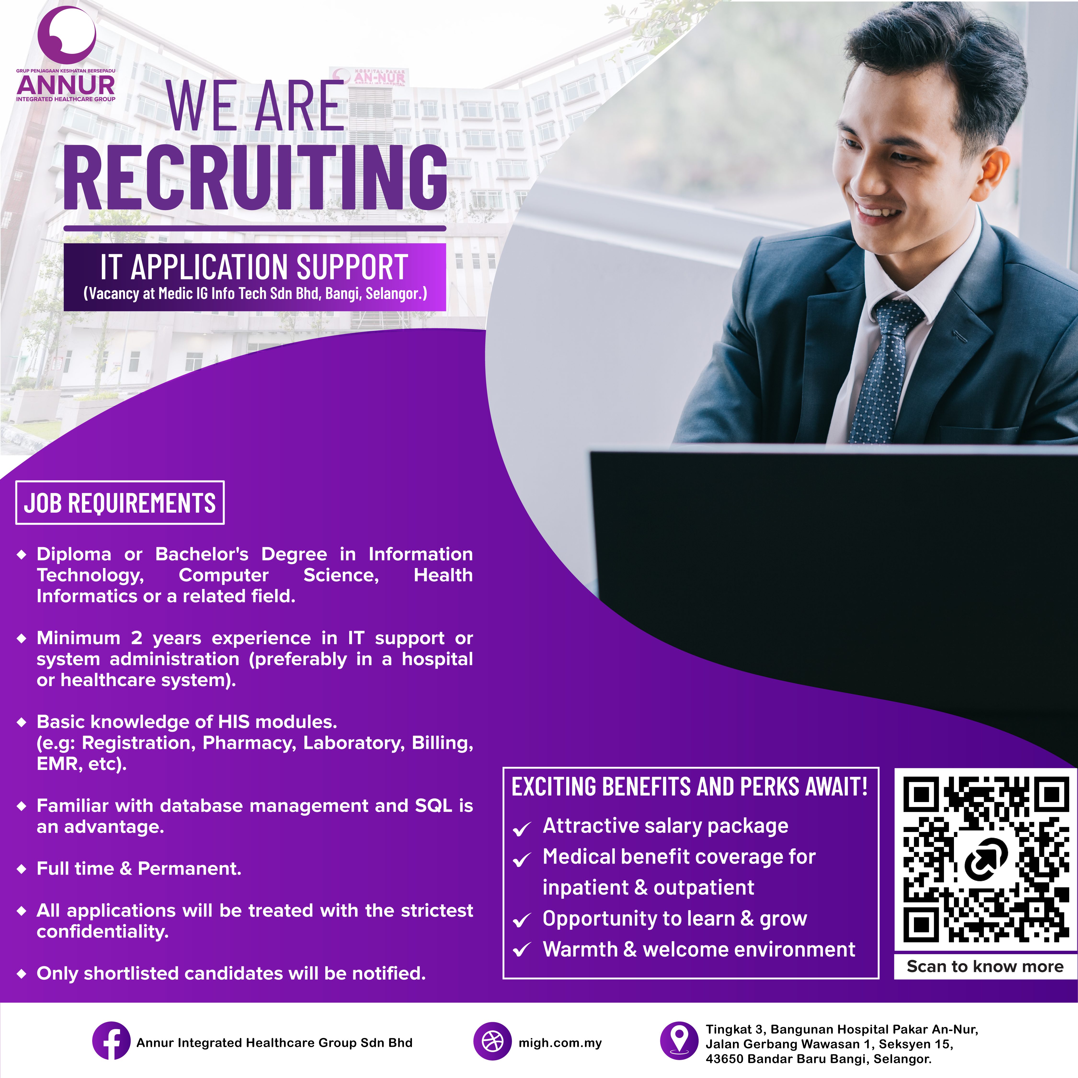 IT Application Support — Jawatan Kosong Hospital Pakar An-Nur Bangi