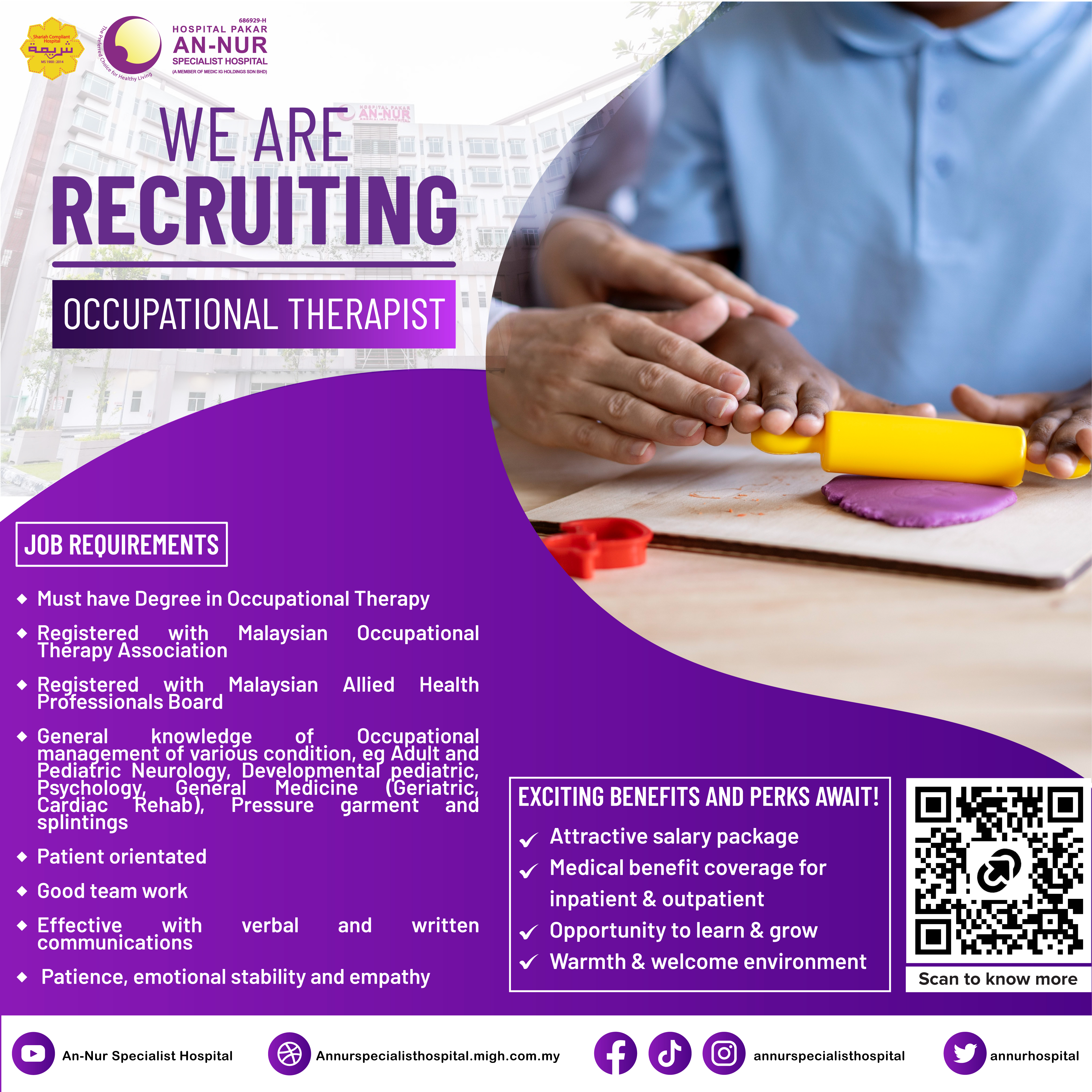 Occupational Therapist — Jawatan Kosong Hospital Pakar An-Nur Bangi